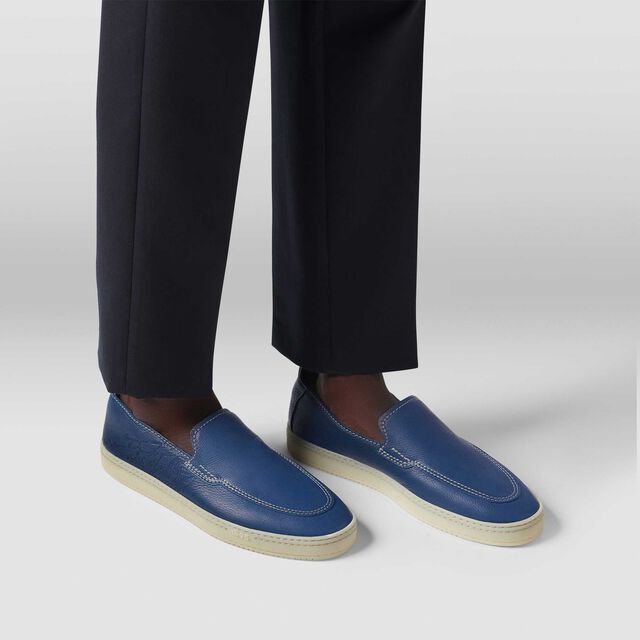 Eden Scritto Leather Loafer, BLU SHADOW, hi-res 7