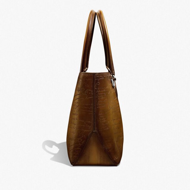 Toujours Mini Scritto Leather Tote Bag, JUNGLE GREEN, hi-res 4