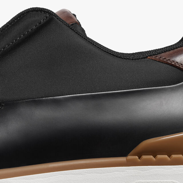 Fast Track Glazed Calf Leather Sneaker, NERO, hi-res 7