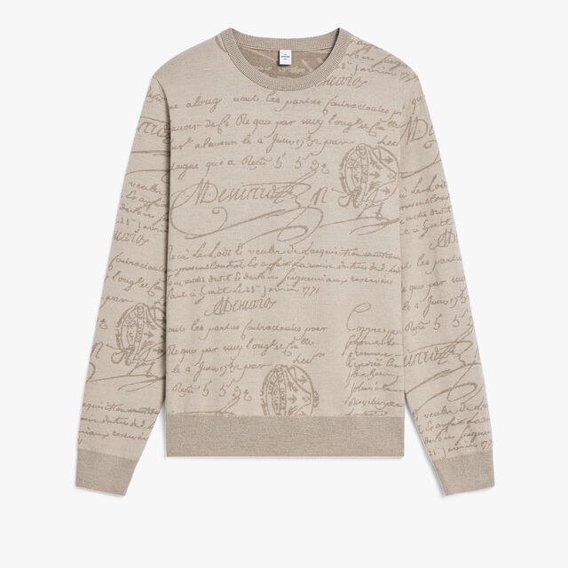Scritto Wool & Cashmere Crewneck, WOOLLY BEIGE, hi-res 1