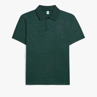 Scritto Pique Polo, DEEP GREEN, hi-res