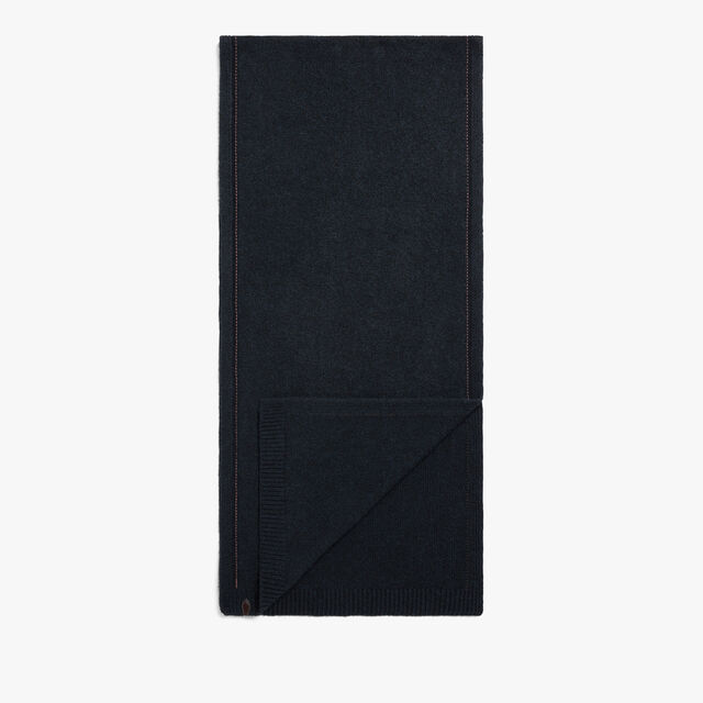 Leather Braiding Scarf, COLD NIGHT BLUE, hi-res 2