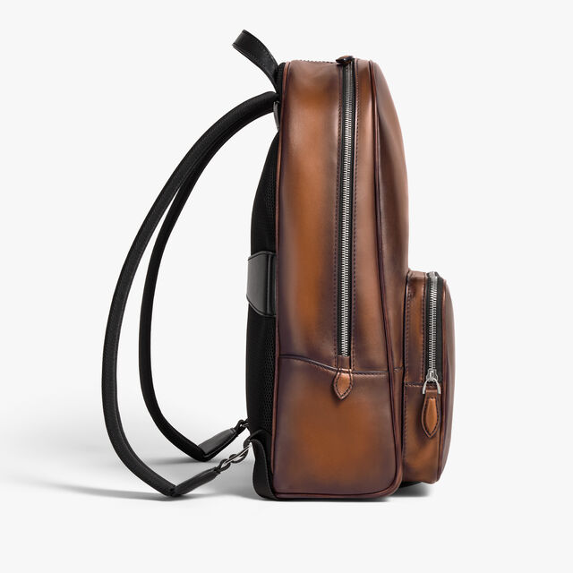 Time Off Scritto Leather Backpack, CACAO INTENSO, hi-res 5