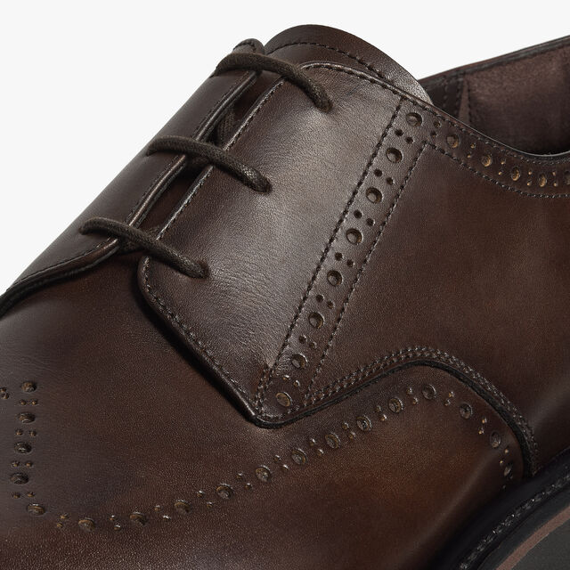 Alessio Natural Calf Leather Derby , DARK BROWN, hi-res 9