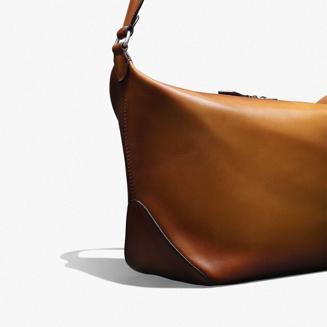 Toujours Soft Zipped Hobo Leather Messenger, ICE GOLD, hi-res 6