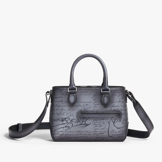 Toujours Gulliver Scritto Leather Messenger, LIGHT ALUMINIO, hi-res