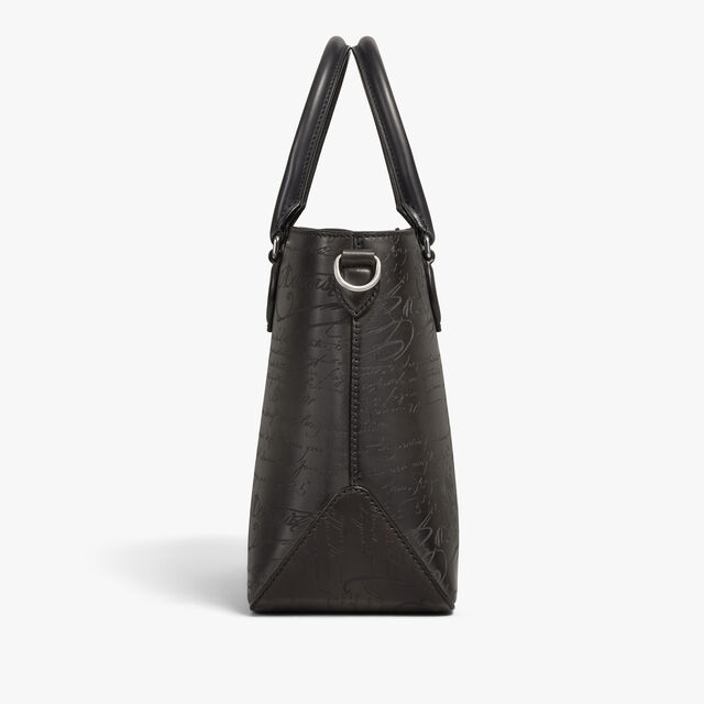 Toujours Xs Scritto Leather Tote Bag, NERO GRIGIO, hi-res 4