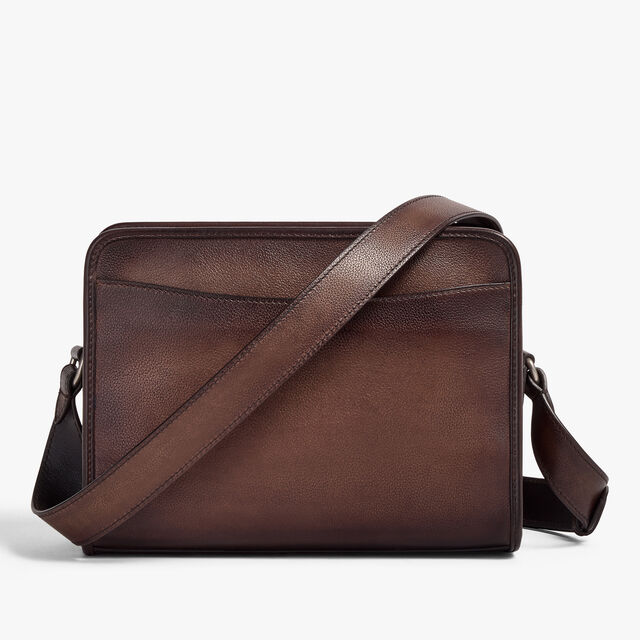 Journalier Scritto Leather Messenger, SOFT BROWN, hi-res 3