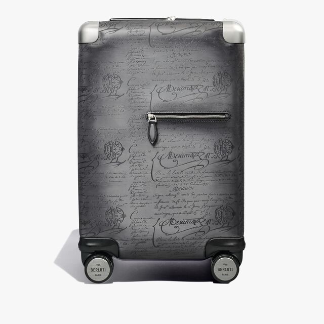 Formula 1005 Scritto Leather Rolling Suitcase, LIGHT ALUMINIO, hi-res 1