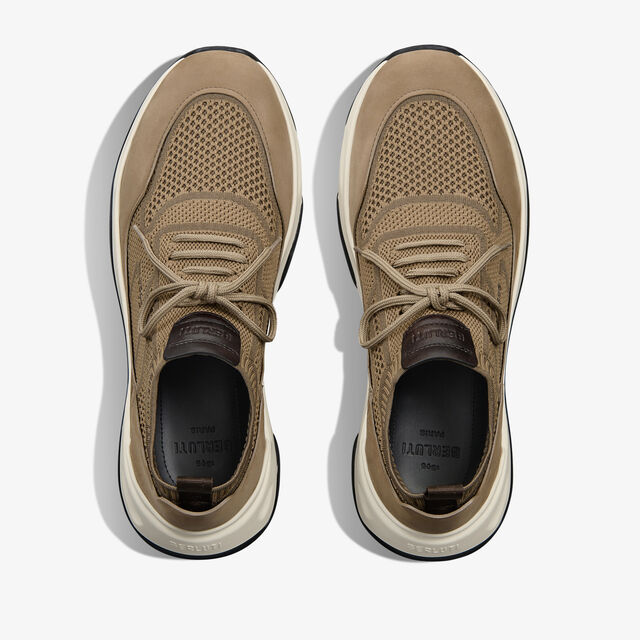 Shadow Knit, Nubuck Calf And Lagoon Calf Sneaker, BEIGE, hi-res 2