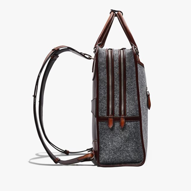 Premier Jour Wool And Leather Backpack, GRIGIO, hi-res 4