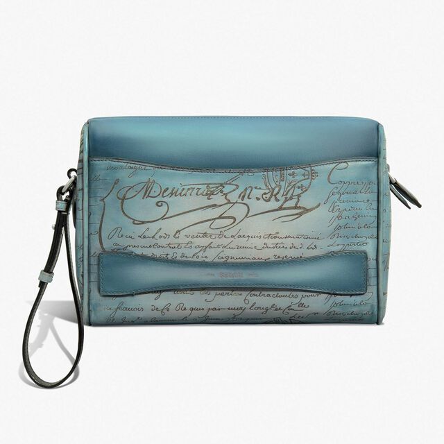 Rosewood Gradiant Scritto Leather Pouch, STONE DENIM, hi-res 1