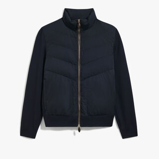 Wool & Nylon Mix Material Blouson, BLUE WINTER NIGHT, hi-res