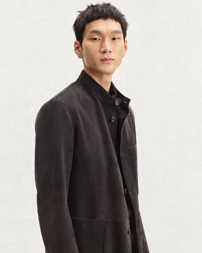 Patina Leather Forestière Jacket, Warm Purple Grey, hi-res