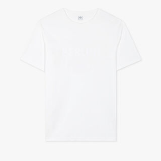 Embroidered Scritto and Logo T-shirt, BLANC OPTIQUE, hi-res
