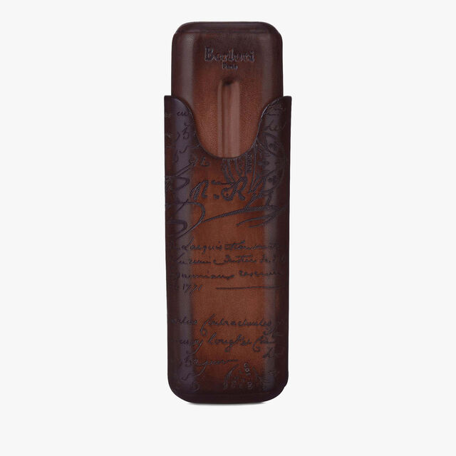 Cigar Case 2 Scritto Leather, TOBACCO BIS, hi-res 1