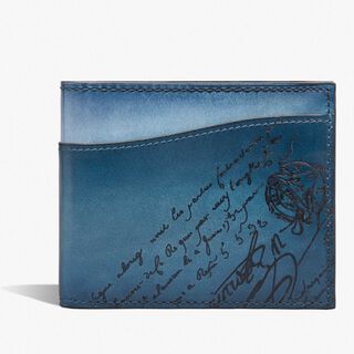 Portefeuille Makore Slim En Cuir Scritto Swipe, IRIS, hi-res