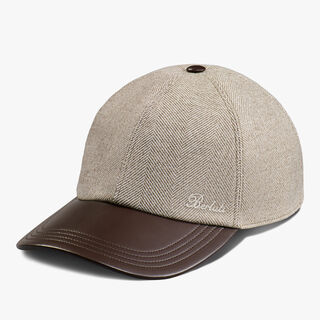 Herringbone Baseball Cap, TAUPE GREY, hi-res