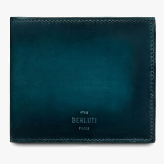 Makore Leather Wallet, STEEL BLUE, hi-res
