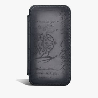 Scritto Leather iPhone 16 Pro Folio, LIGHT ALUMINIO, hi-res