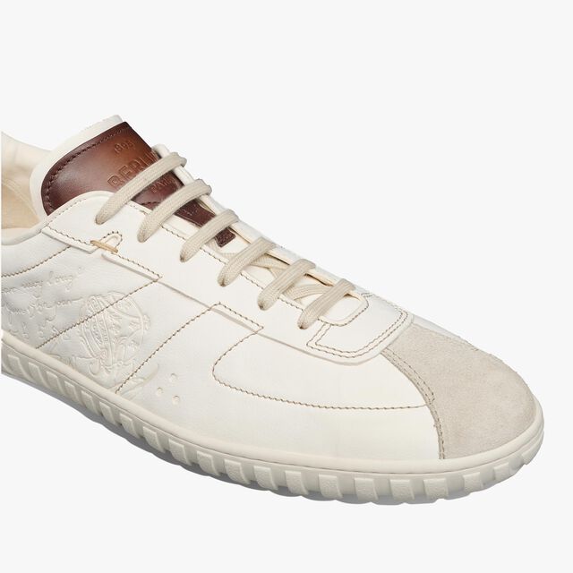 Trainer皮革运动鞋, WHITE, hi-res 6