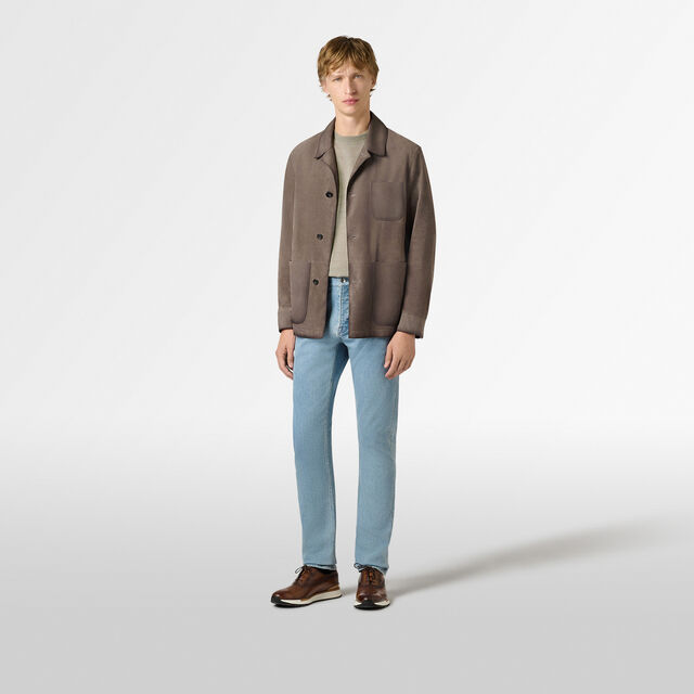 Slim Fit Denim Trousers, LIGHT BLUE, hi-res 4