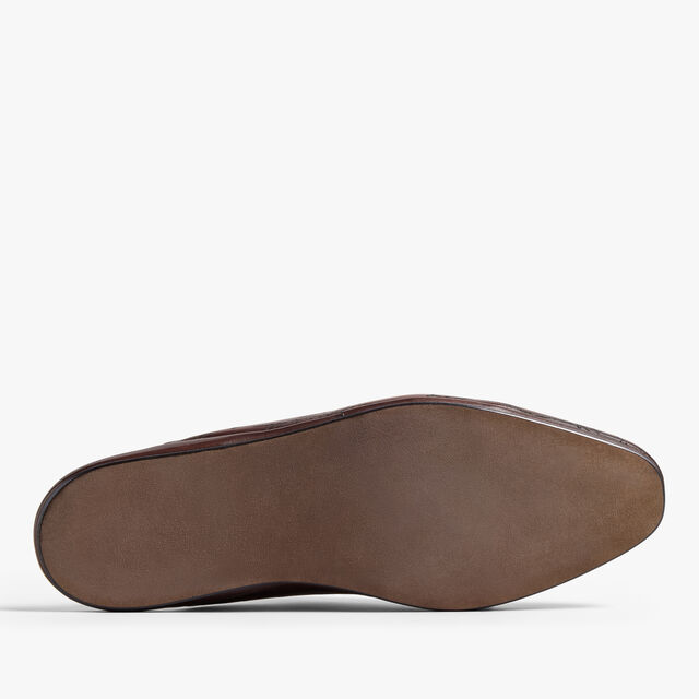 Cyrus Scritto Leather Slipper, TABACCO, hi-res 6