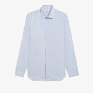 Cotton Silk Scritto Andy Shirt, SKY BLUE, hi-res