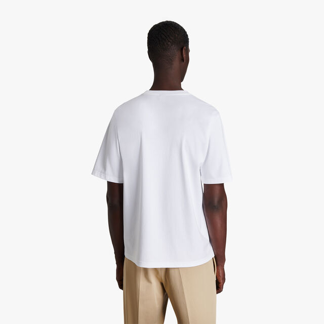 レザータグ Tシャツ, BLANC OPTIQUE, hi-res 3