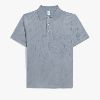 Diagonal Scritto Polo, TITANIUM BLUE, hi-res