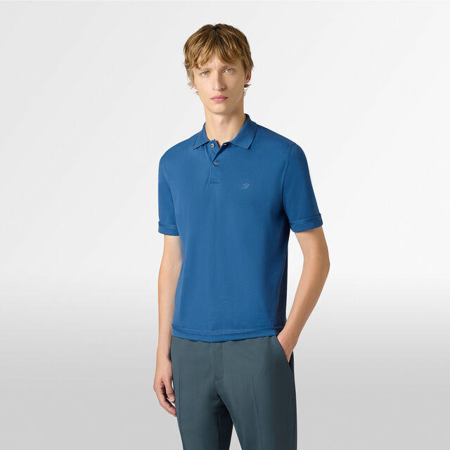 Berluti Thabor Short Sleeved Polo, HELVETIA BLUE, hi-res 2
