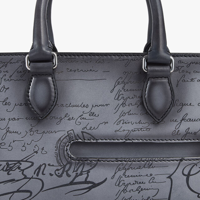 Toujours Gulliver Scritto Leather Messenger, LIGHT ALUMINIO, hi-res 6