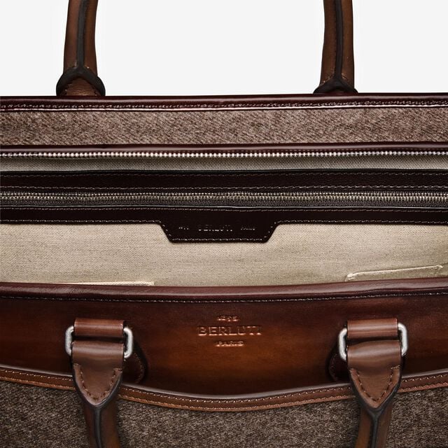 Un Jour Wool Briefcase, MARRONE, hi-res 7