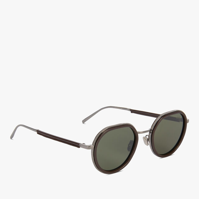 Centaury金属与皮革太阳眼镜, TABACCO+KHAKI, hi-res 2