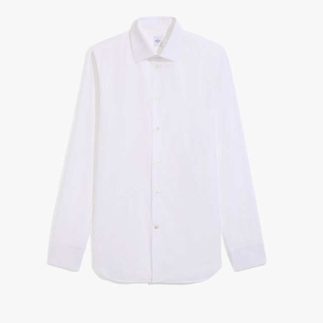 Cotton Poplin Alessandro Shirt, PAPER WHITE, hi-res 1