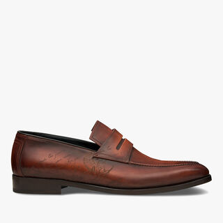 Andy Demesure Scritto Leather Loafer, CACAO INTENSO, hi-res