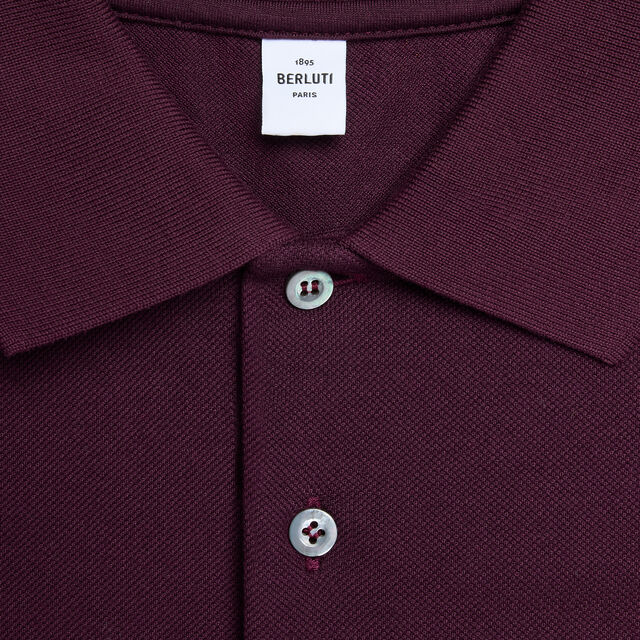 Leather Tab Polo, PURPLE GRAPE, hi-res 5