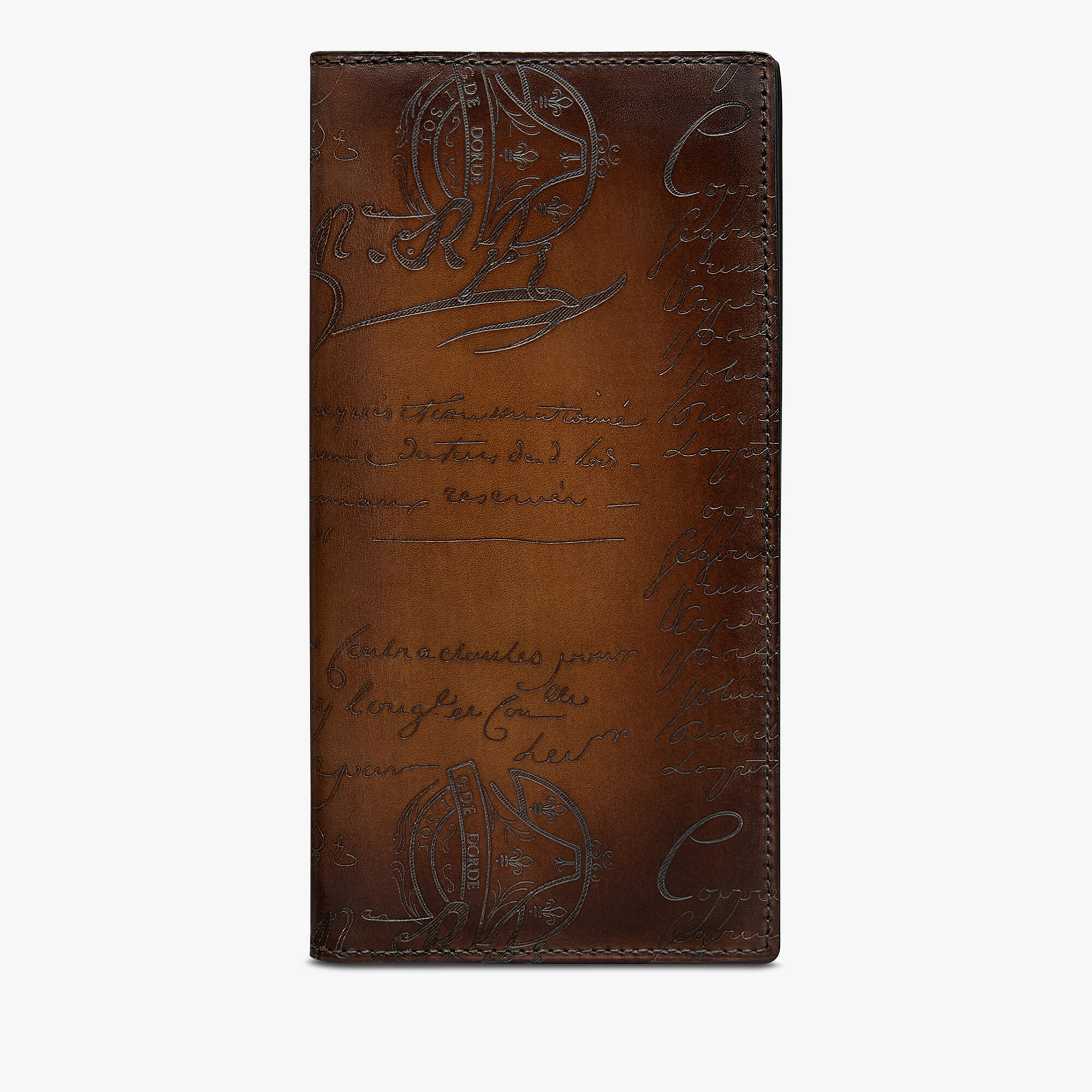 Santal Scritto Leather Long Wallet