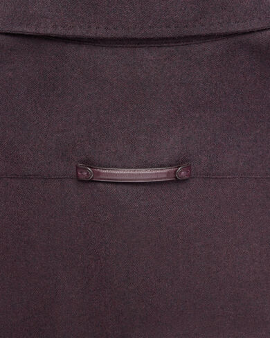 Military Shirt with Leather Detail, Nero Bordo, hi-res