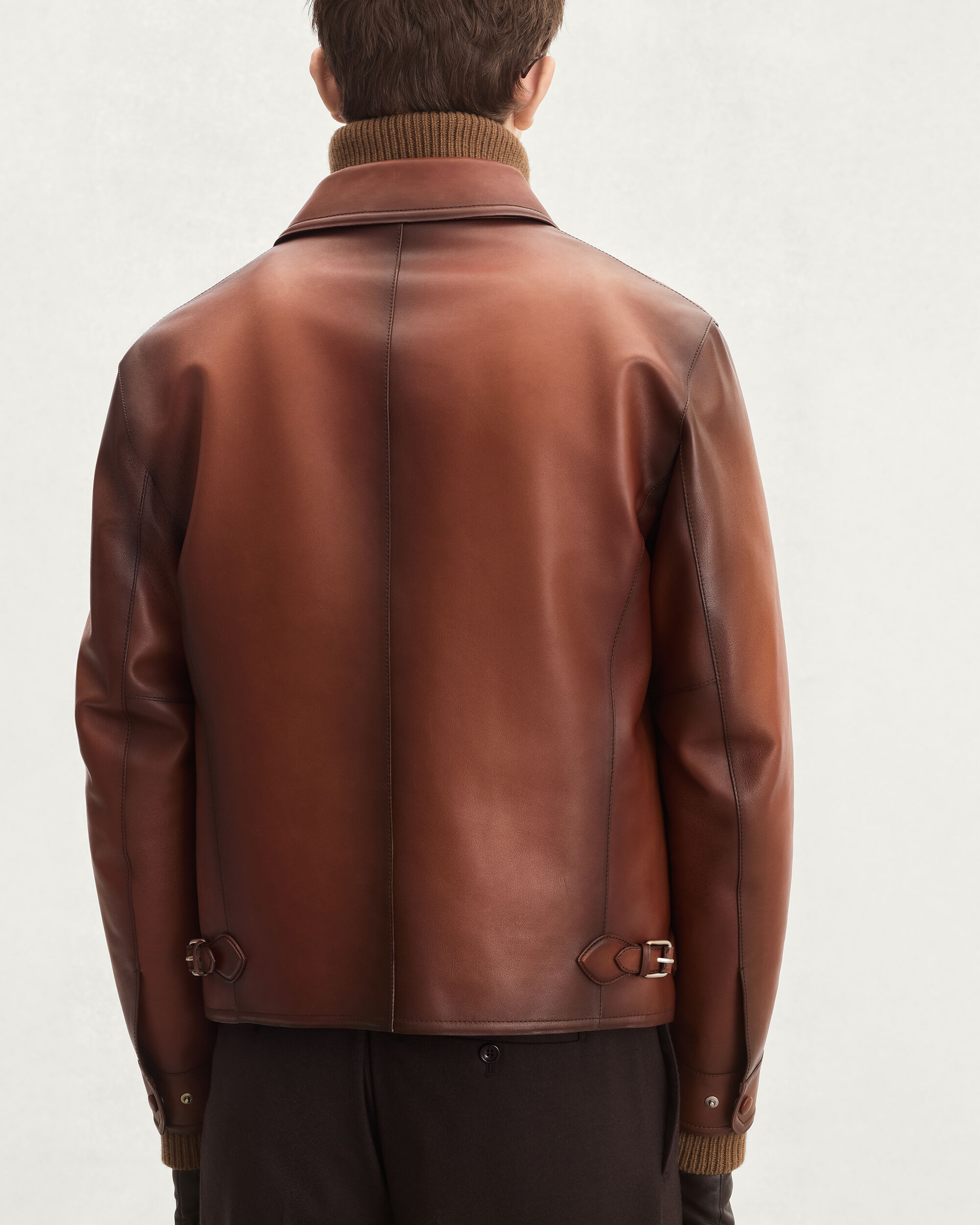 Leather Patina Un Jour Blouson, Cacao Intenso, hi-res