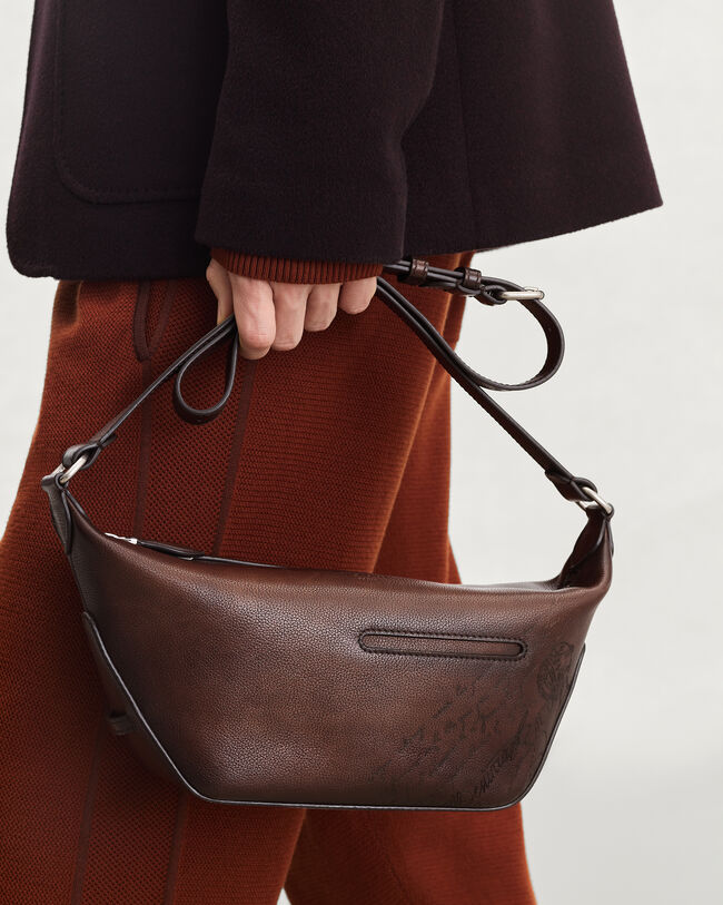 Toujours Soft Zipped Hobo XS Messenger, Soft Brown, hi-res