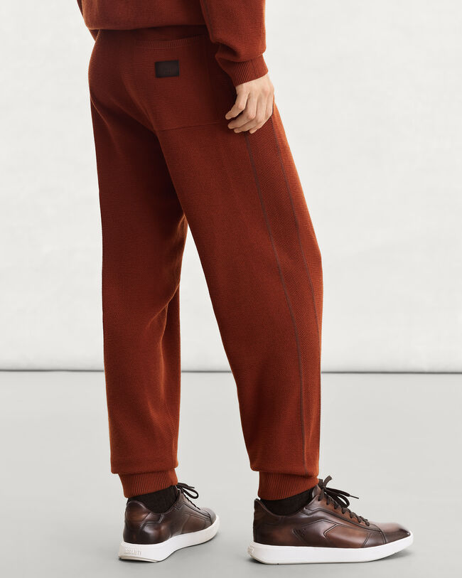 Shadow Jogpants with Leather Detail, Rust, hi-res