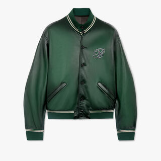 Blouson En Cuir Patiné, DEEP TOURMALINE, hi-res