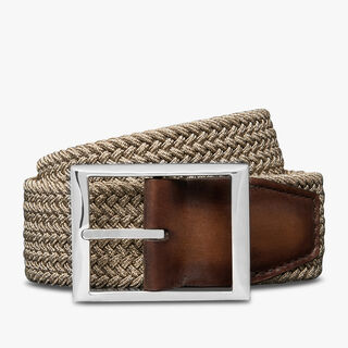 Classic Braided Fabric 35 mm Belt, SAND, hi-res