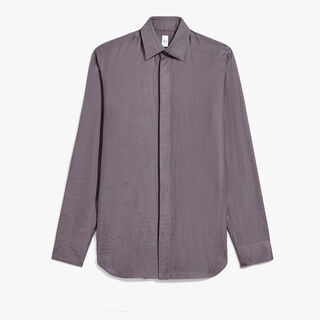 Cotton Silk Scritto Andy Shirt, SMOCKY LILAC, hi-res