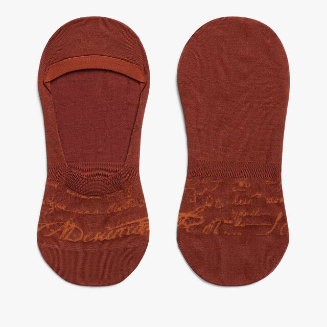 Shadow Cotton Ghost Socks, BRICK BROWN, hi-res 1