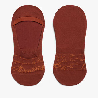 Shadow Cotton Ghost Socks, BRICK BROWN, hi-res