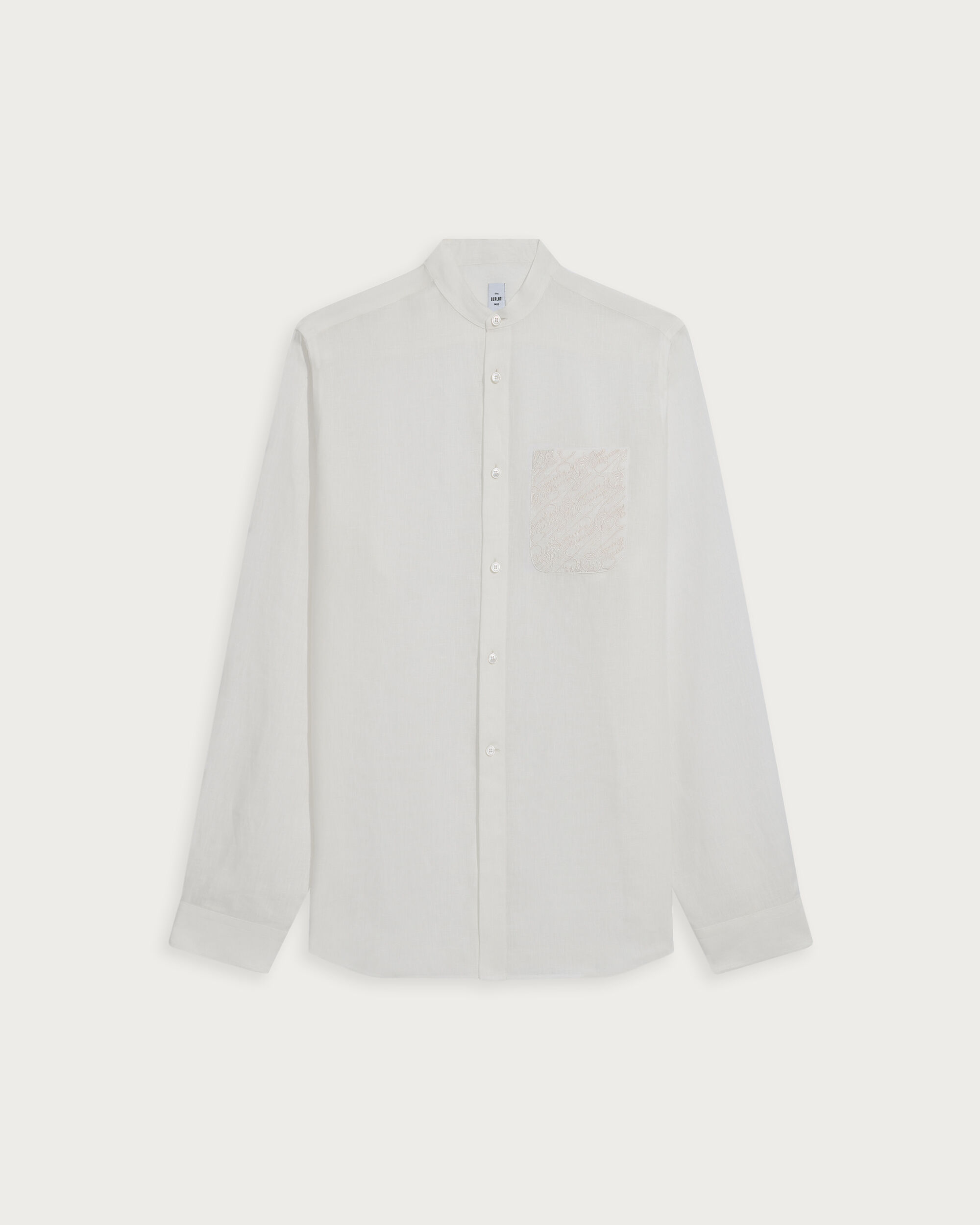 Officer Collar Shirt, White, hi-res