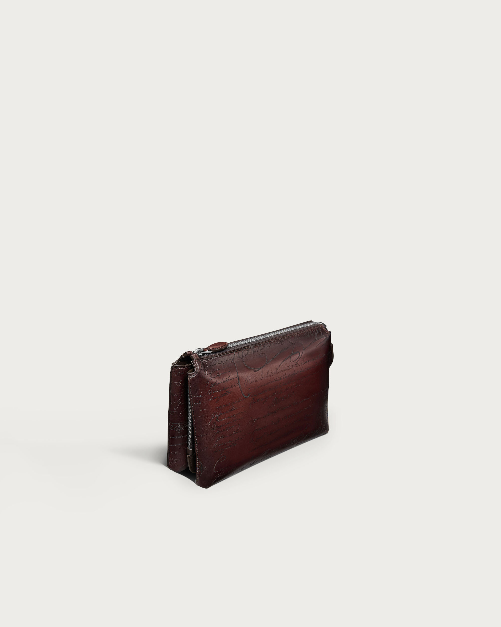 Tersio Zipped Pouch, Legno Bruciato, hi-res