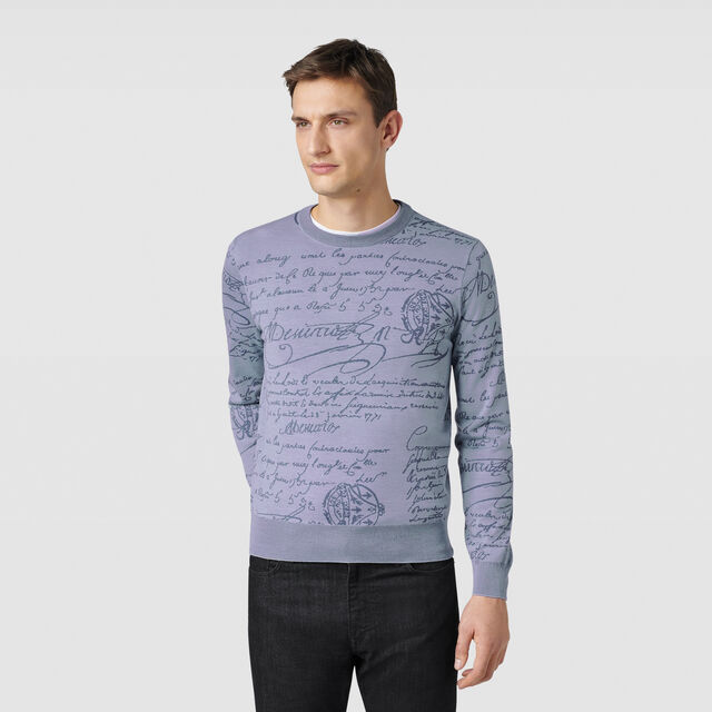 Classic Scritto Crewneck, SEASIDE GREY, hi-res 2